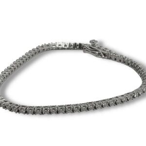 Moissanite Tennis Bracelet VVS1 Passes Tester 925 Silver GRA Certified 2mm 7”